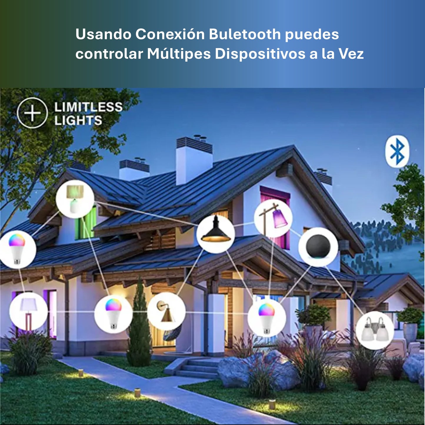 Katalia Bombilla Inteligente E27 9 W RGB WiFi – Pack 2, Control App y Voz, Alexa/Google, Tuya/Smart Life