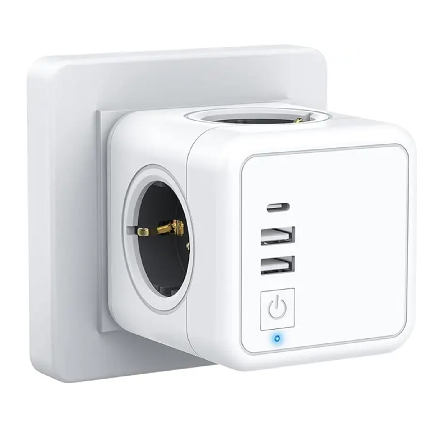 Cubo Enchufe 7‑en‑1 con USB Katalia