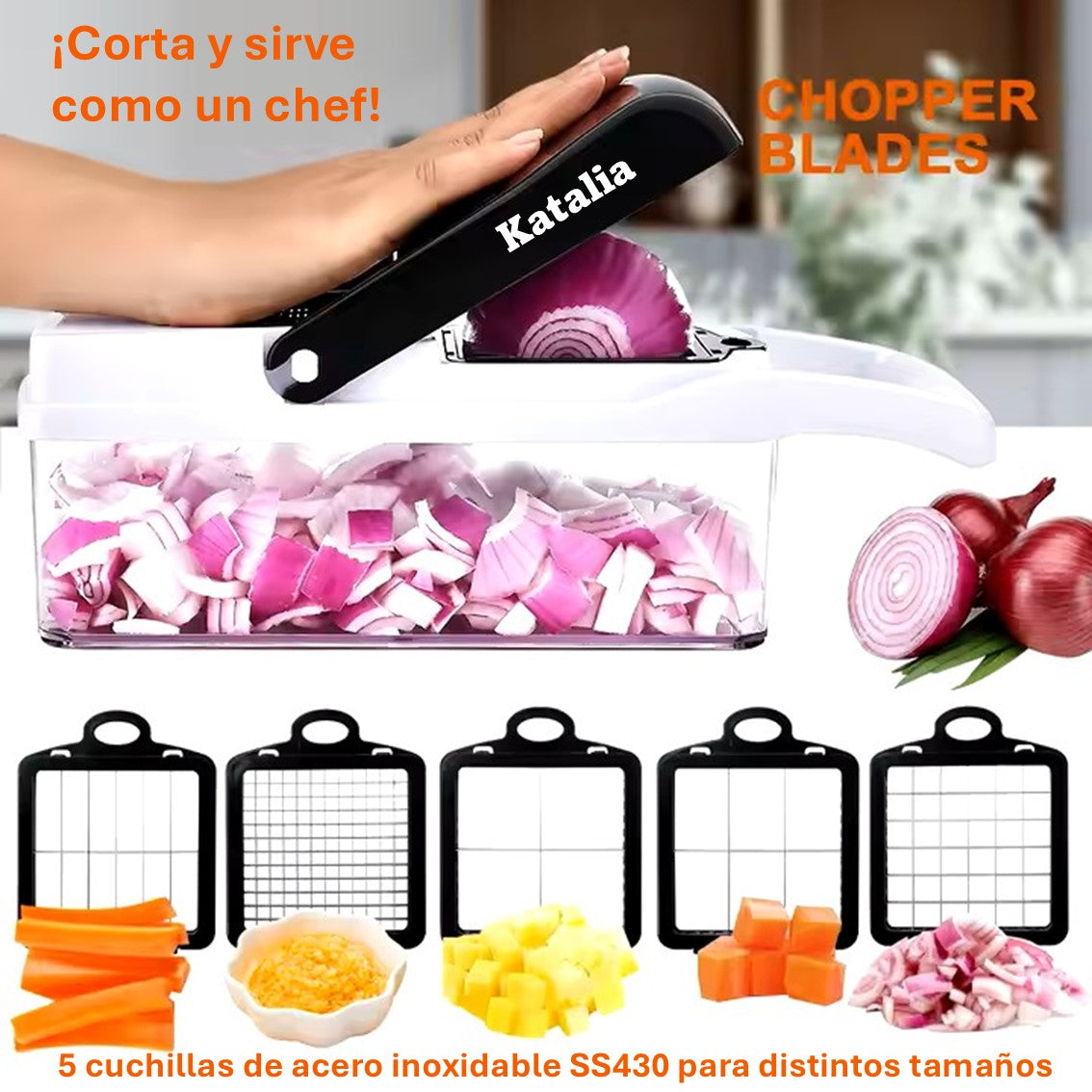 Mandolina de Cocina 26‑en‑1 Katalia