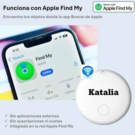 Katalia Smart Tag Pack de 4 – Localizador Bluetooth compatible con Apple Find My